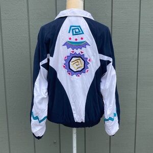 RARE Vintage Fila embroidered graphic zip up track jacket